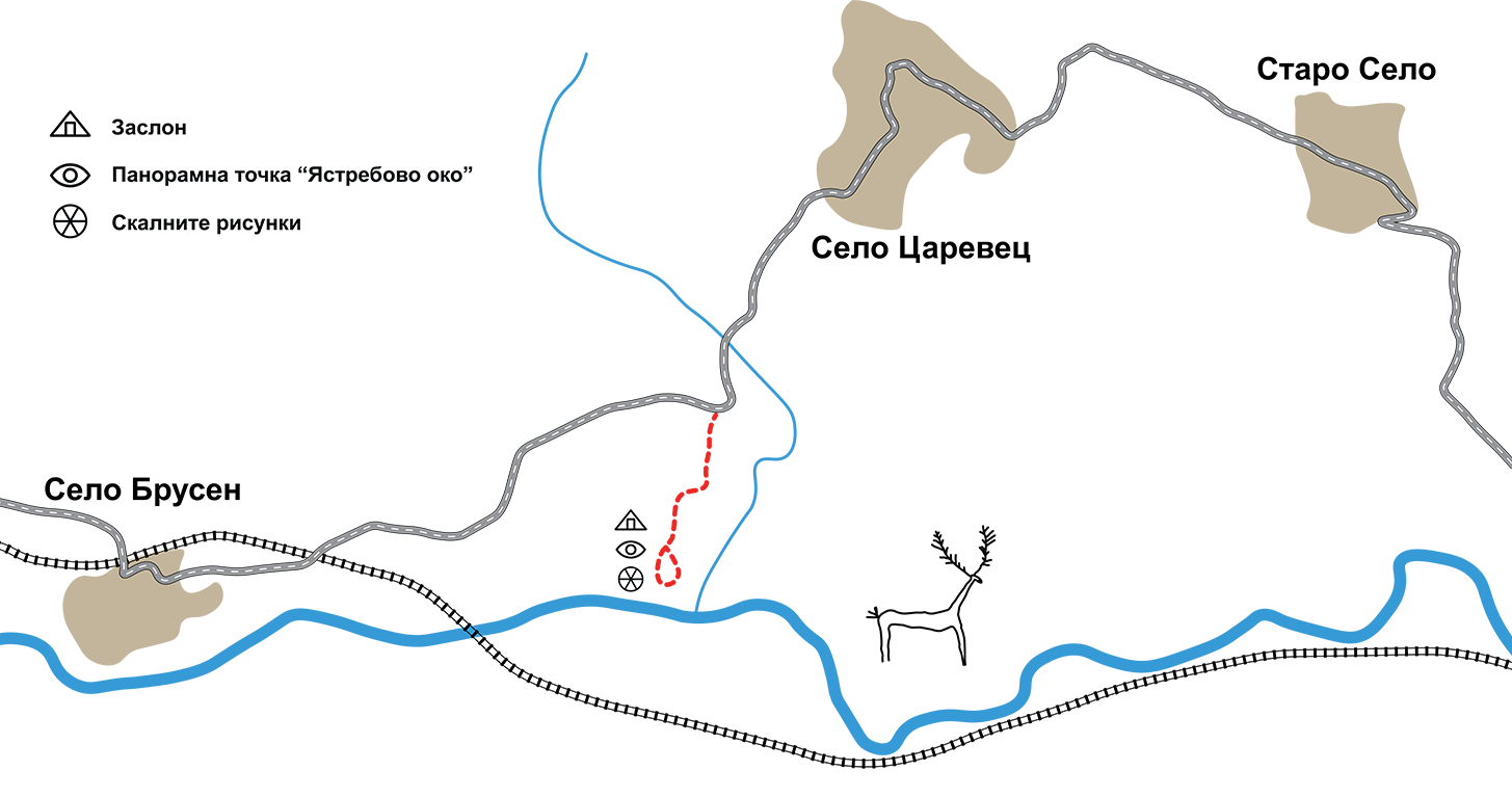 Карта на Долината на Скалните рисунки