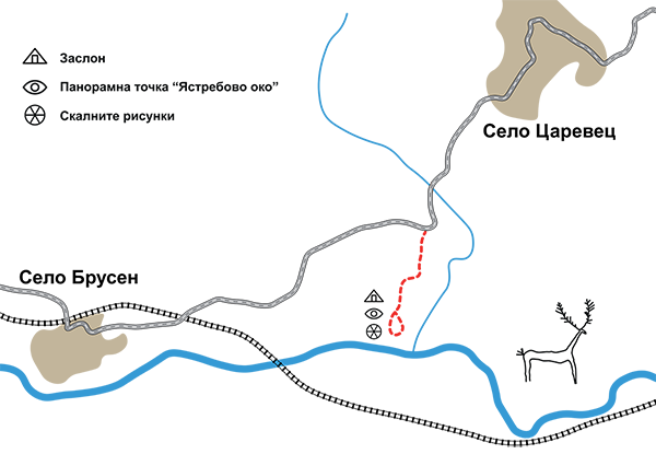 Карта на Долината на Скалните рисунки