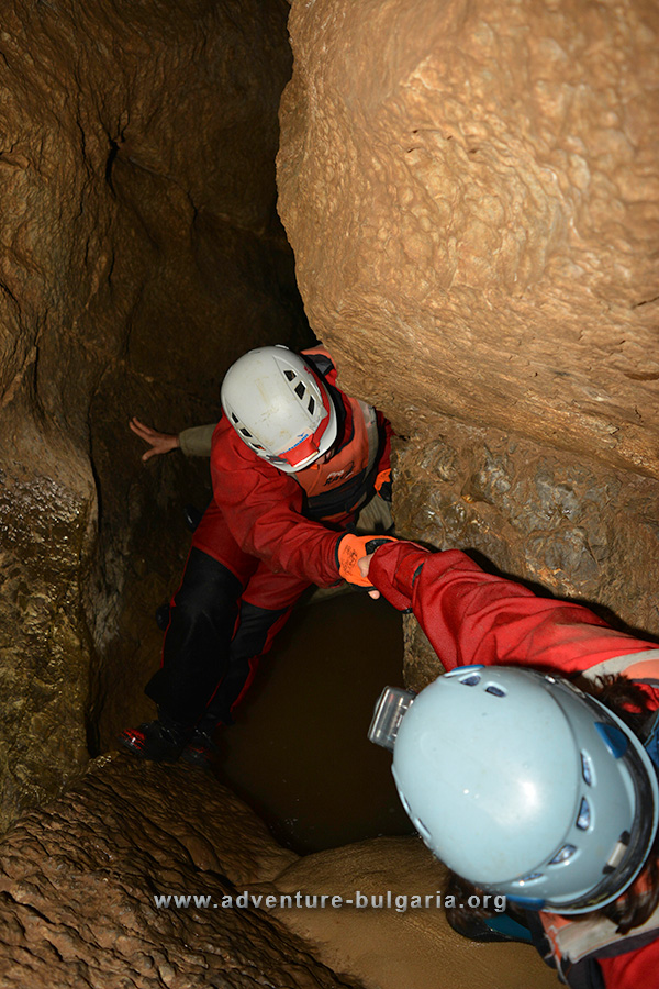 Team Building in a water cave in Bulgaria